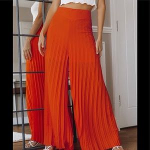 Orange palazzo pants